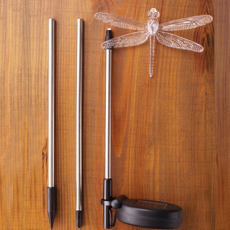 QIDEA Outdoor Solar Garden Stake Light - Color Changing Decorative LED Stake Lamp In-ground Landscaping Lighting for Garden Patio Yard Lawn Pathway Flower Bed Decor Decorations Figurine Dragonfly - Image 5